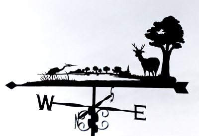 Deer and Heron weather vane